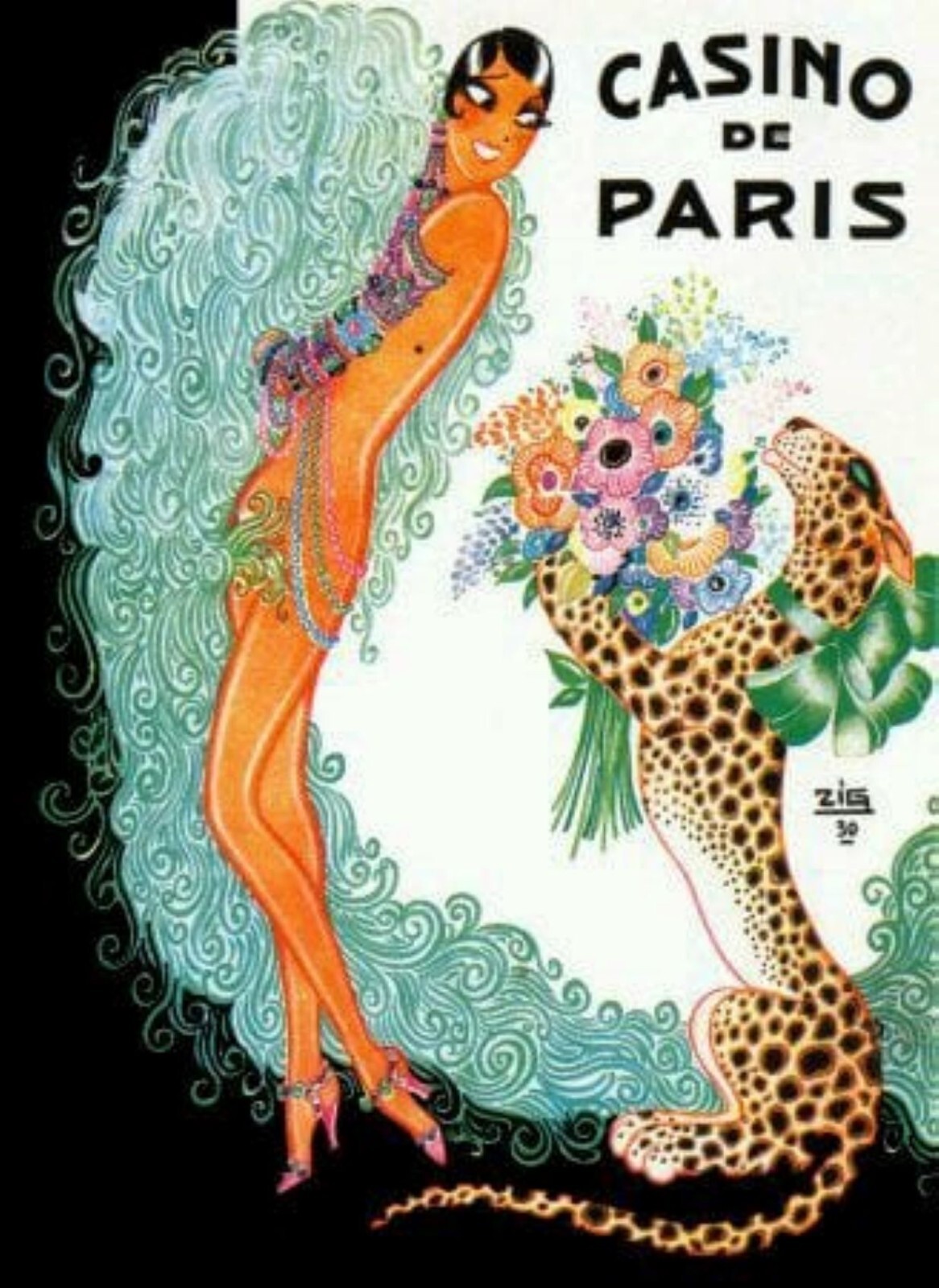 Josephine Baker Casino 11 x 17 Giclee Reproduction Print Premium Matte Paper