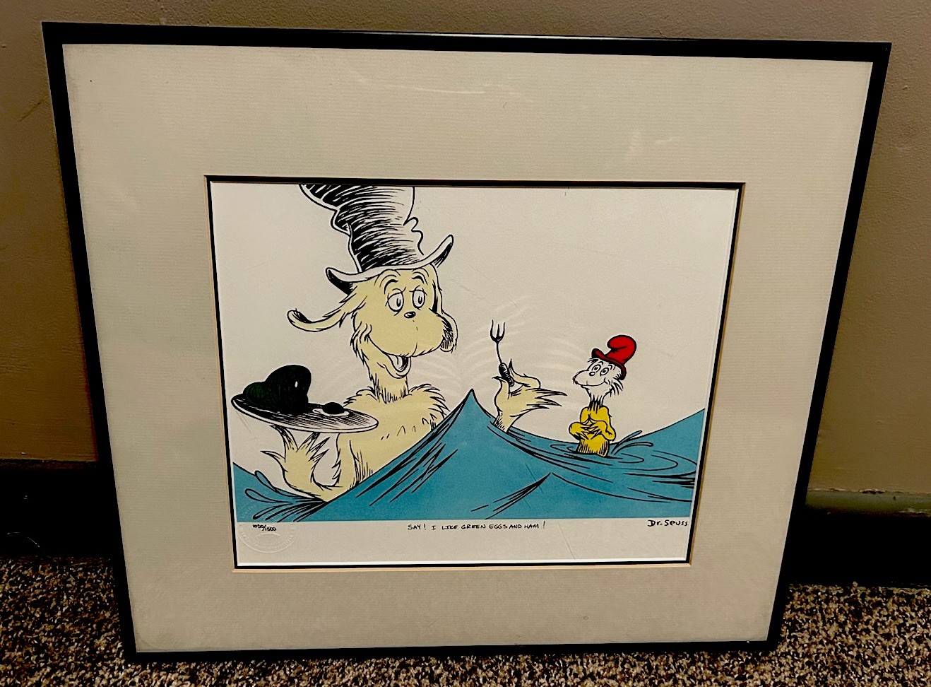 Dr. Suess “Say! I Like Green Eggs And Ham!” Lithograph Print 1030/ 1500