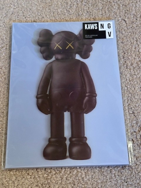 KAWS NGV Postcards 3 SETS KIMPSONS, Lenticular, Vinyl Toys – WHAT PARTY Brooklyn