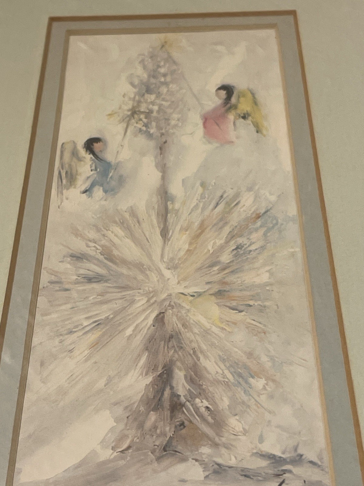 Vtg 1984 Ted DeGrazia Framed Lighting The Lords Candle Signed By Artist 13 X 8