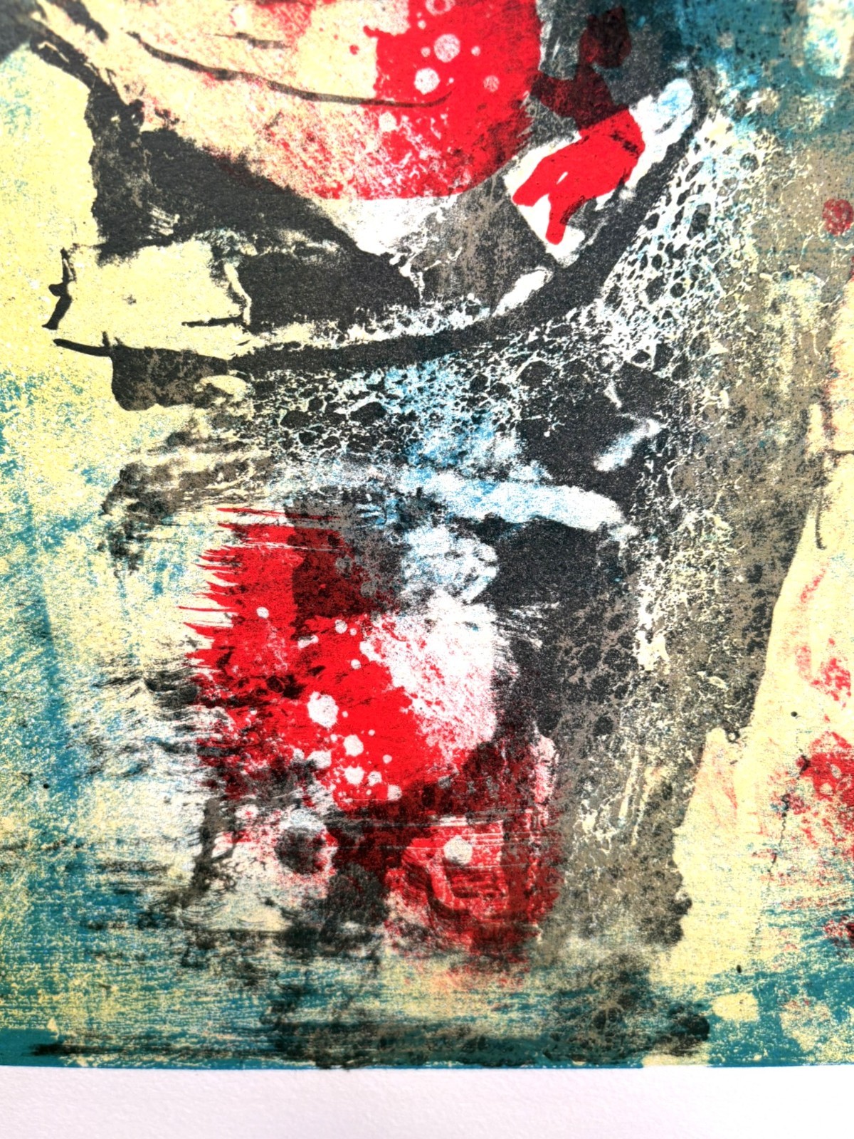 VIETNAM ARTIST HOI LEBADANG ABSTRACT RED SAILBOATS SIGNED & NUMBERED LITHOGRAPH