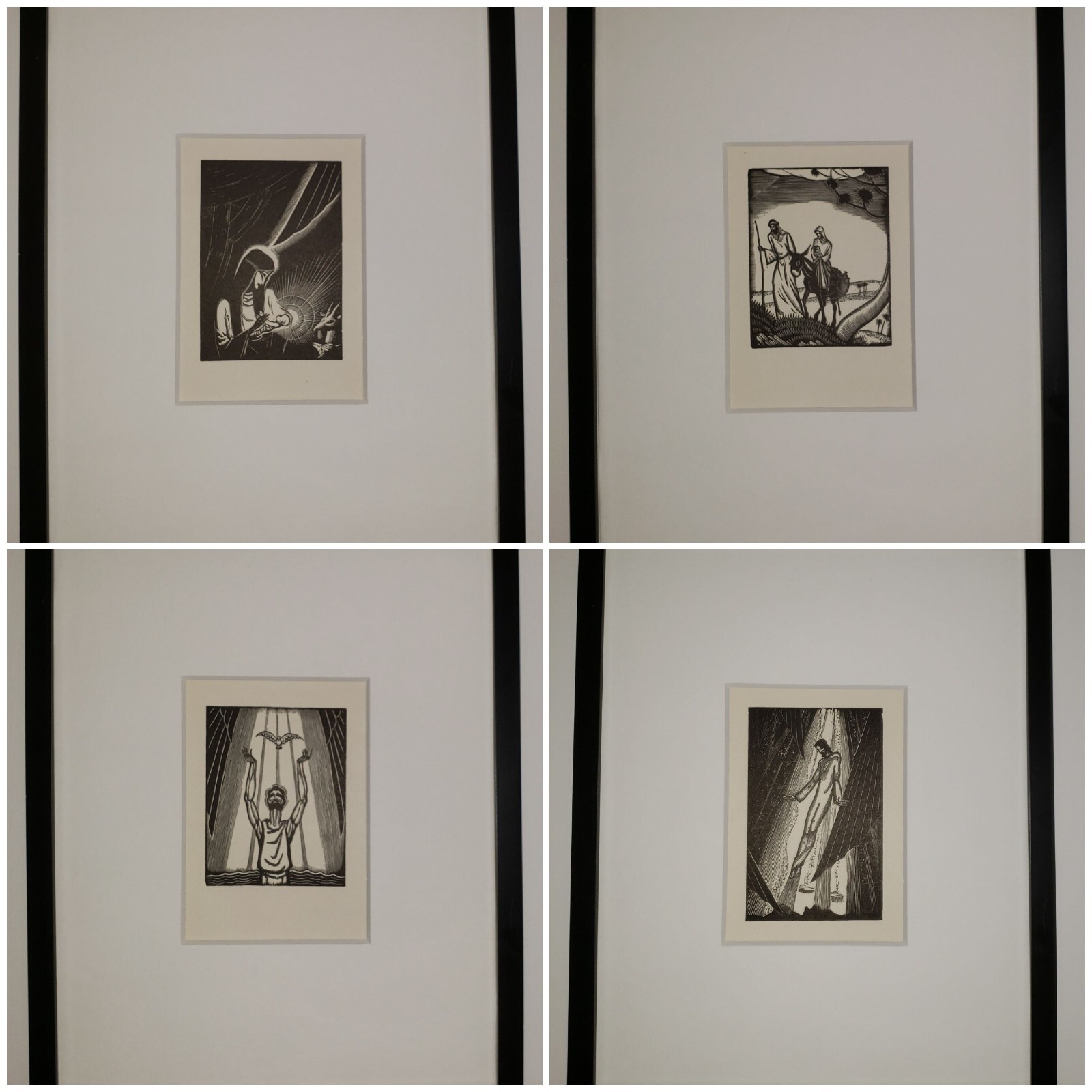 JAMES COLBERT REID (1907-1989) Vintage Original Art Deco Modernist Woodcut MCM