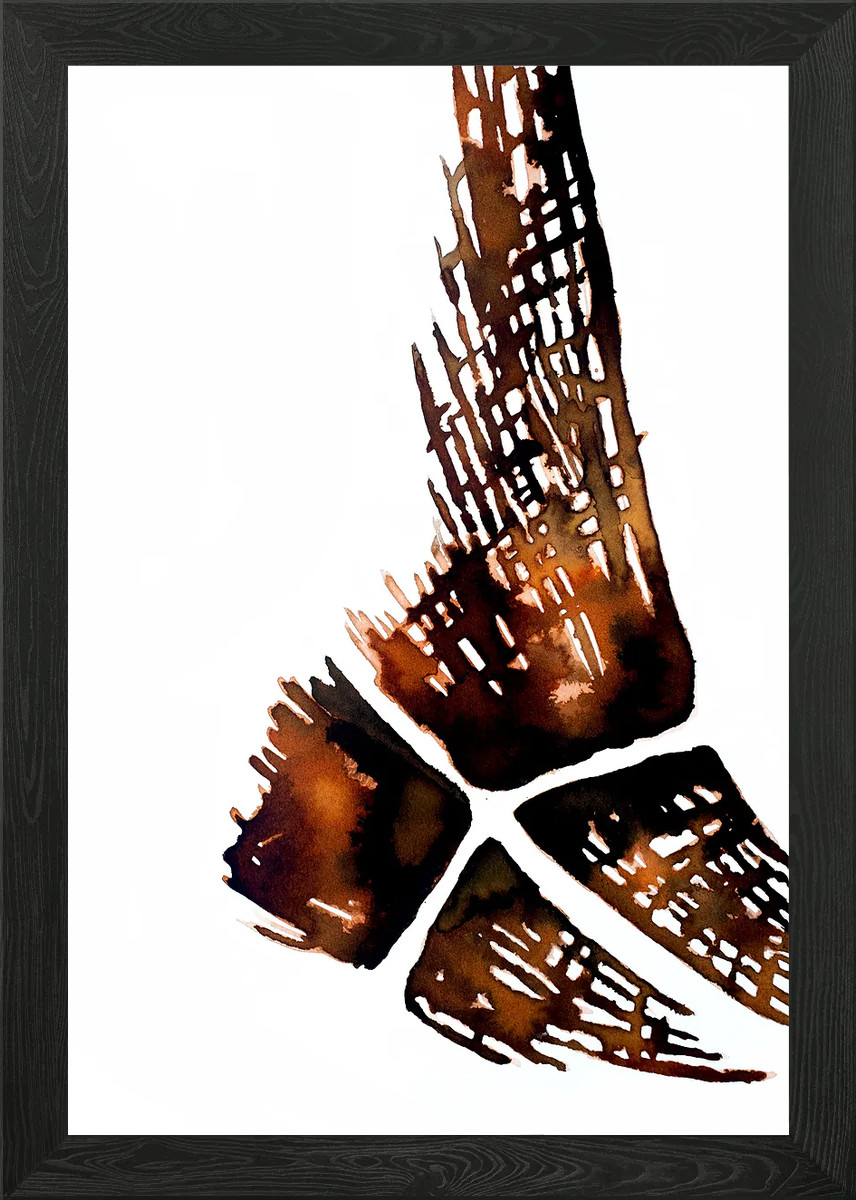 brown ink Framed Wall Art Poster Canvas Print Picture