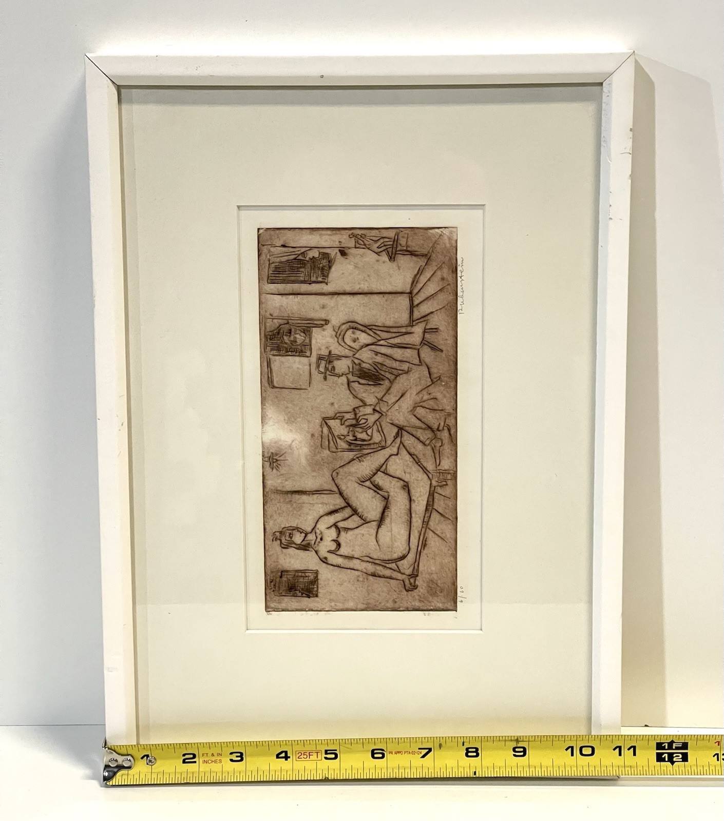 Vintage Engraving Print Numbered And Signed Rubenstein Framed