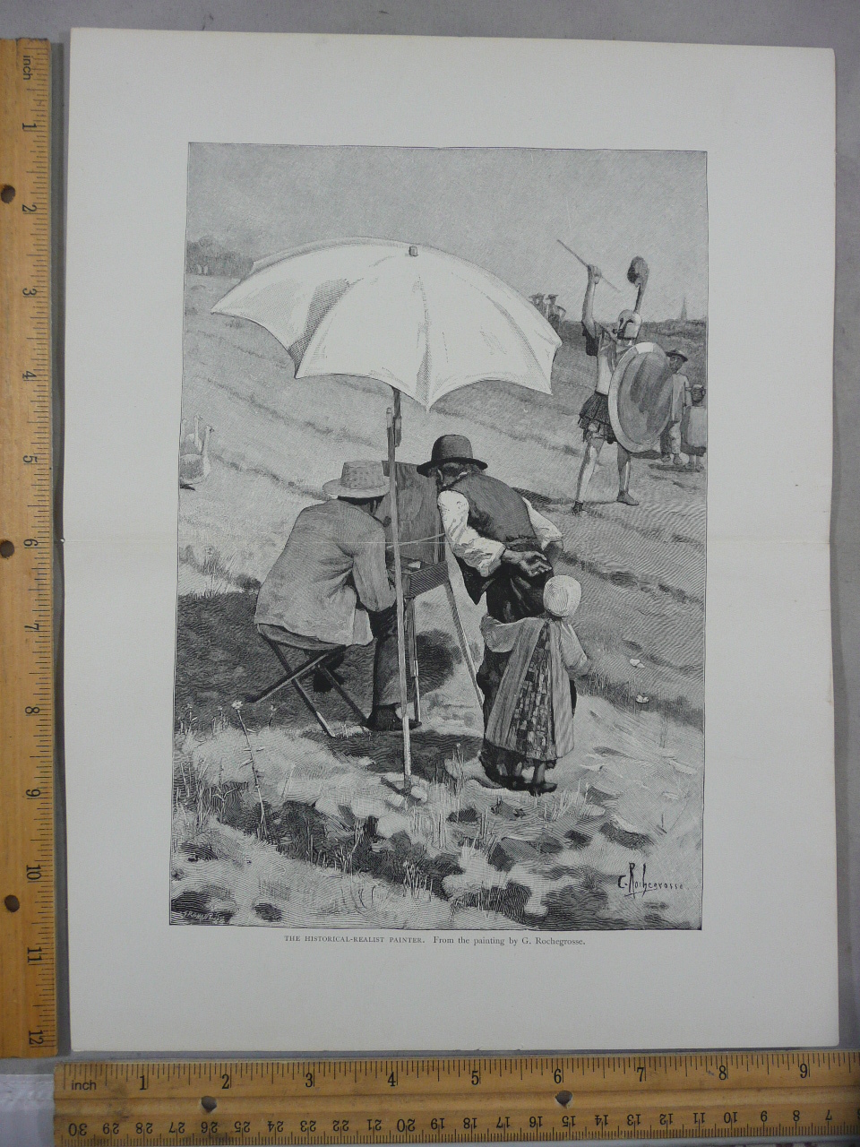 Rare Antique Original VTG Painter Georges Rochegrosse Illustration Art Print