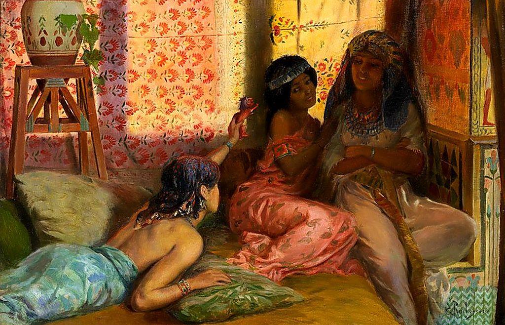 Georges Rochegrosse Orientalist Scene 1885 17″x 22″ Archival Art Print