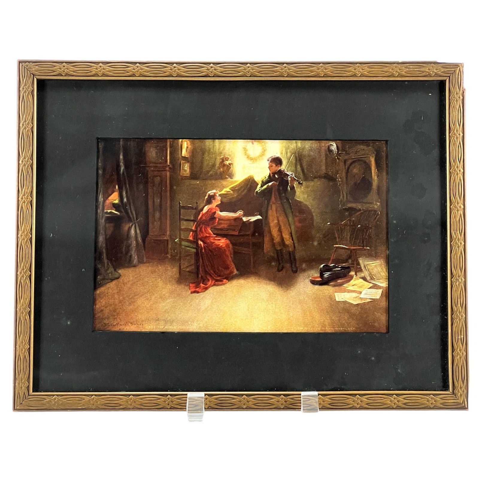 William Verplanck Birney 1900s Framed Antique Print The World Forgotten