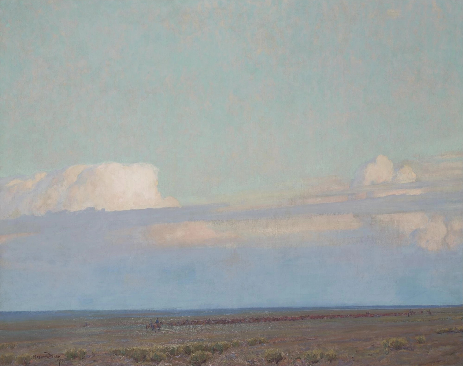 Maynard Dixon – The Prairie (1915) Cowboys on Horseback – 17″x22″ Fine Art Print