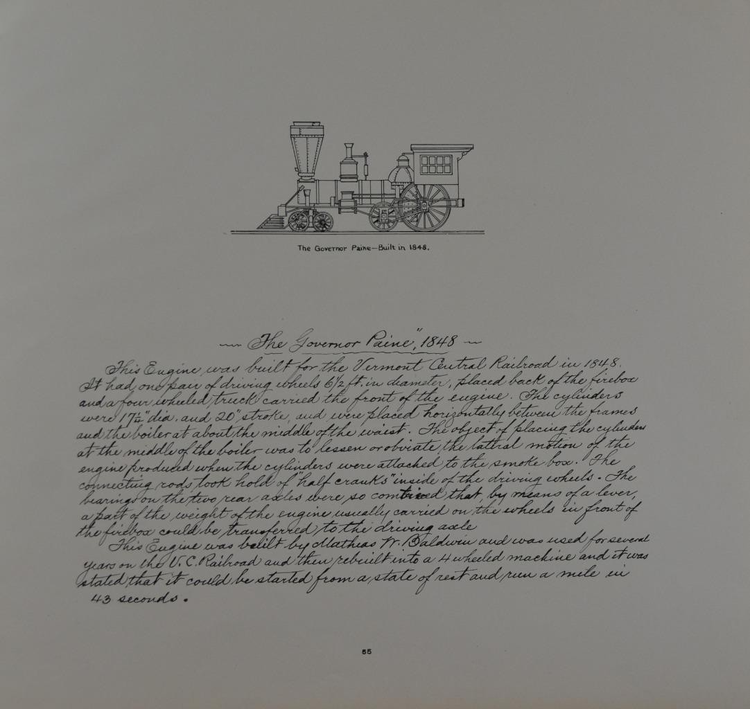 Antique Steam Locomotive Art Print Train Railroad 1899 Original Art History