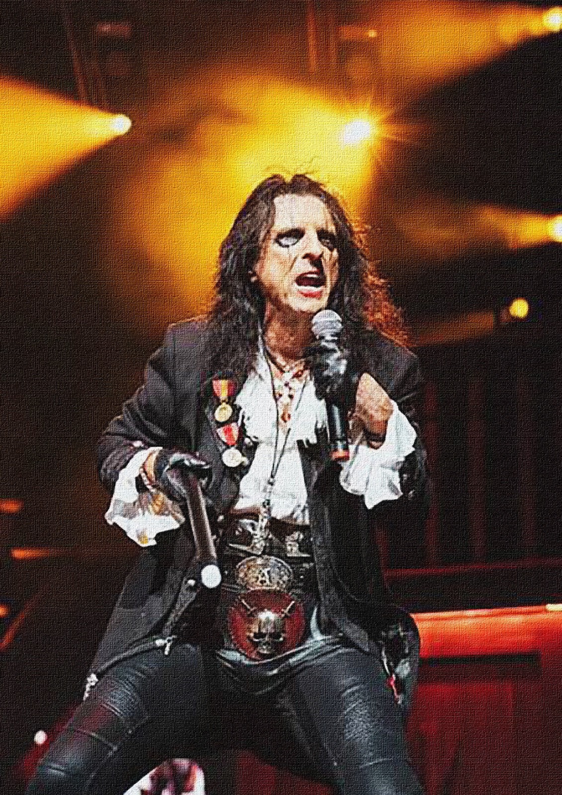 Alice Cooper – Unique Oils Illustration Print 07 (A4 Size – 210mm x 297mm).)