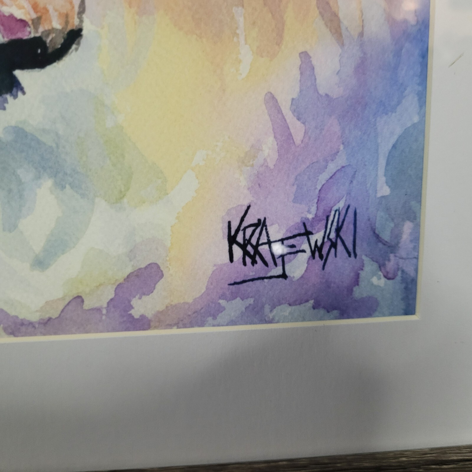 Dog Fine Art Print on Cotton Watercolor Paper Framed and Matted 15×12