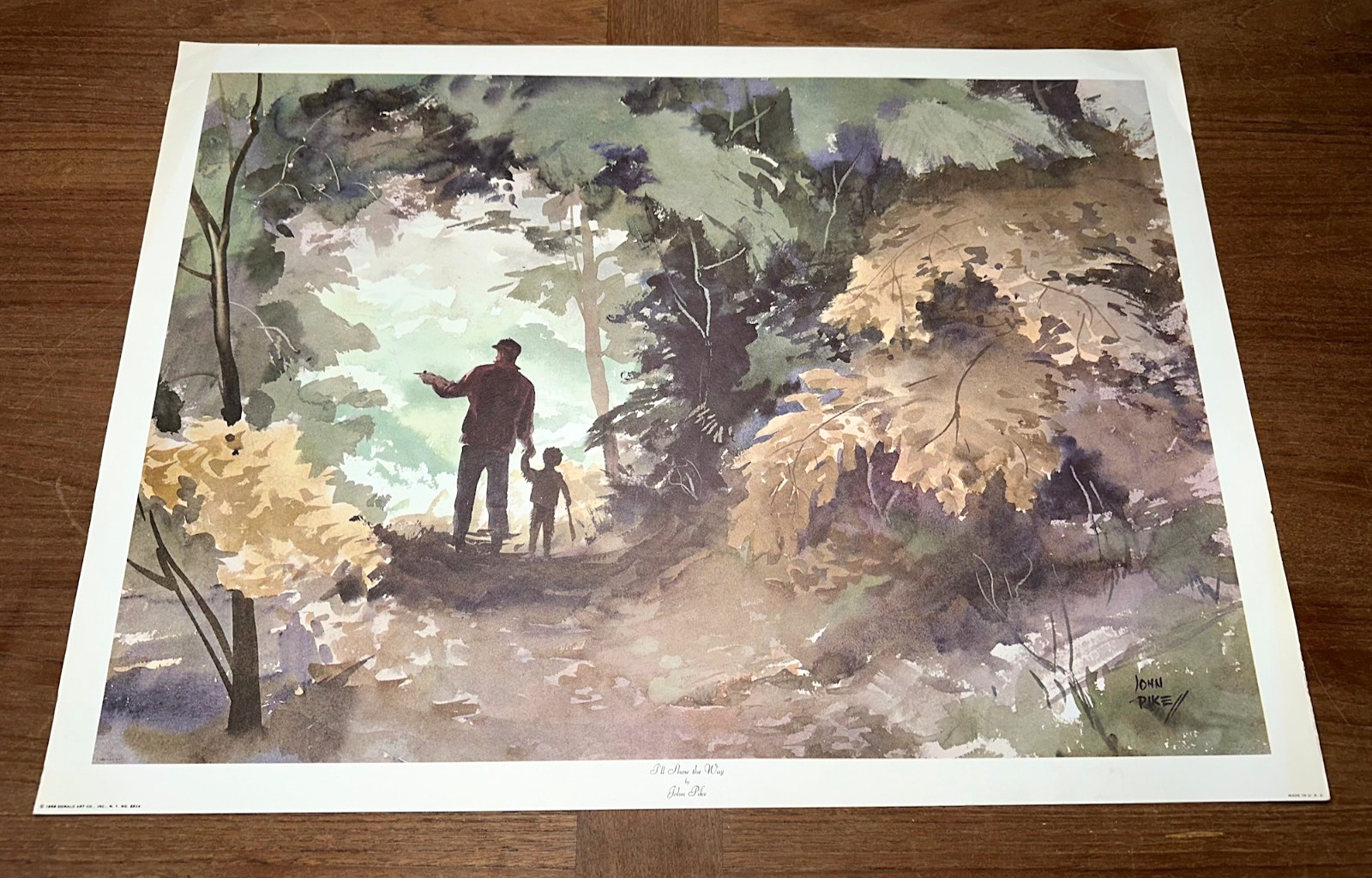 JOHN PIKE “I’ll Show The Way” Vintage 1956 Donald Art Print 20″x 28″ Made in USA