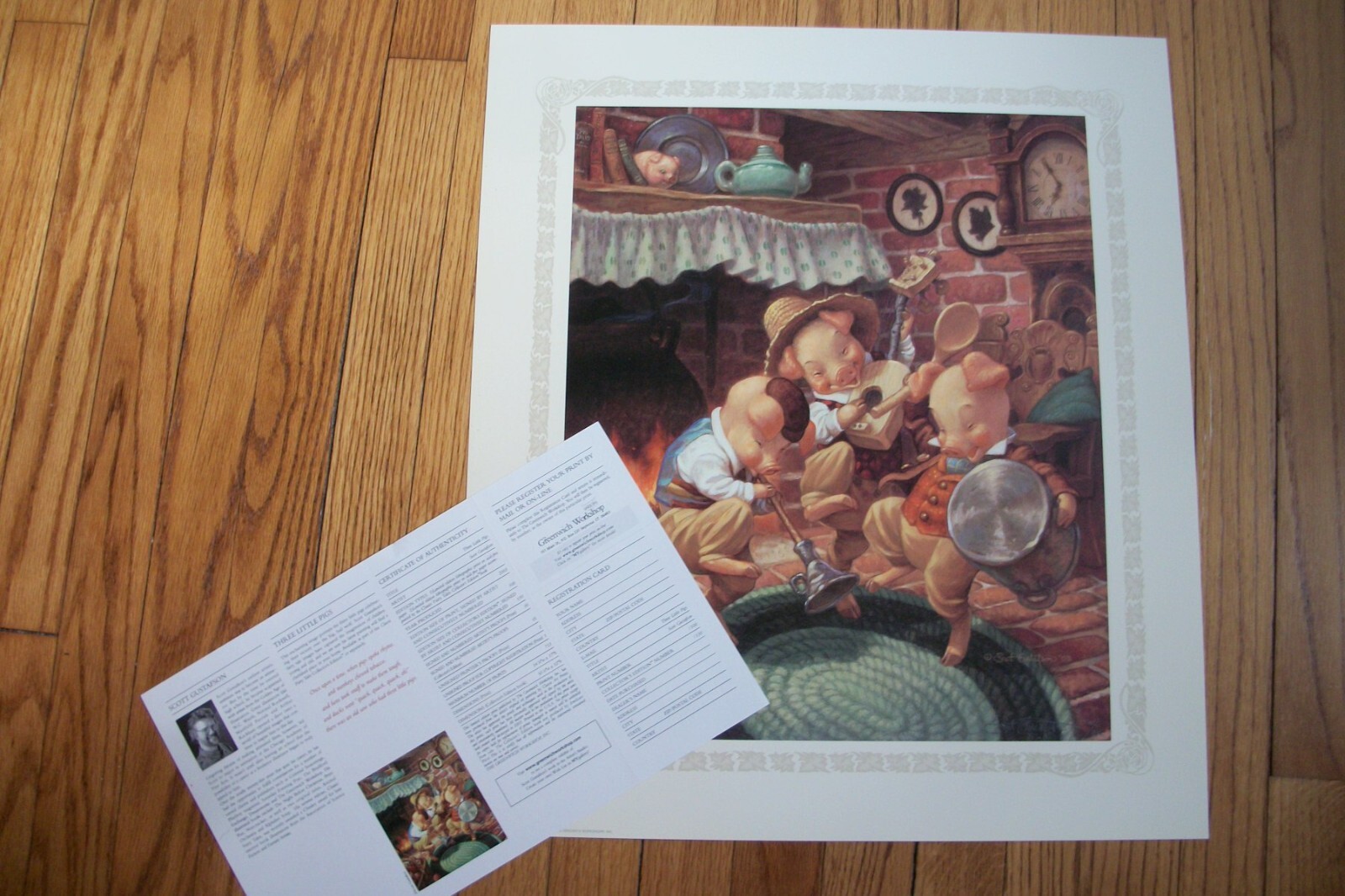 GWS Ltd. Ed. Print “Three Little Pigs” by Scott Gustafson SIGNED and No. 136/150
