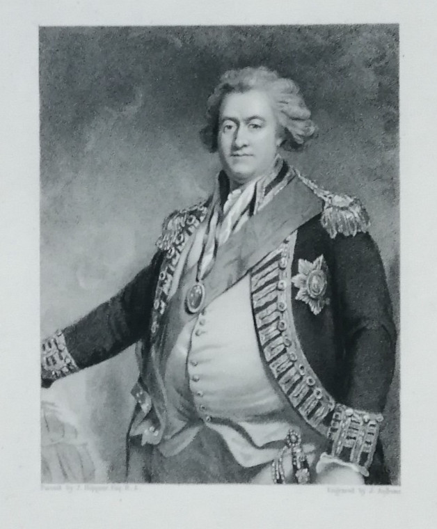 Antique Portrait Engraving. Admiral Lord Duncan