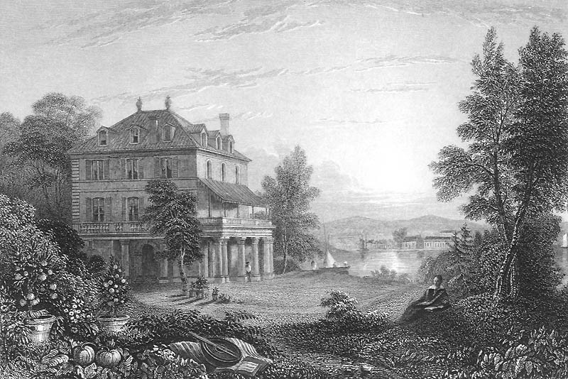 Lake Geneva Switzerland, LORD BYRON VILLA DIODATI ~ Old 1833 Art Print Engraving