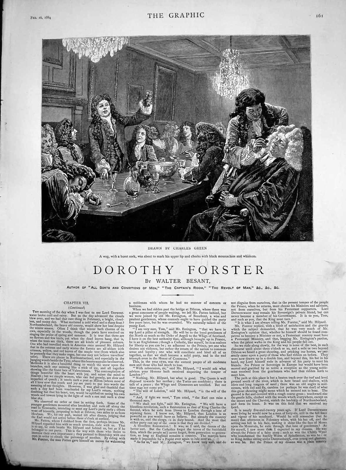 Old Dorothy Forster Charles Green Wag Burnt Cork Mark Moustache 1884 Victorian