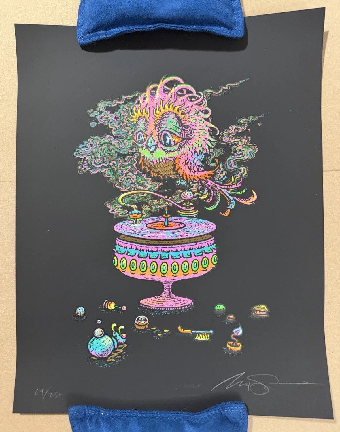 Marq Spusta Spinning Soundly Black Rubber Paper Full Size Print 11×14 S/N #/250