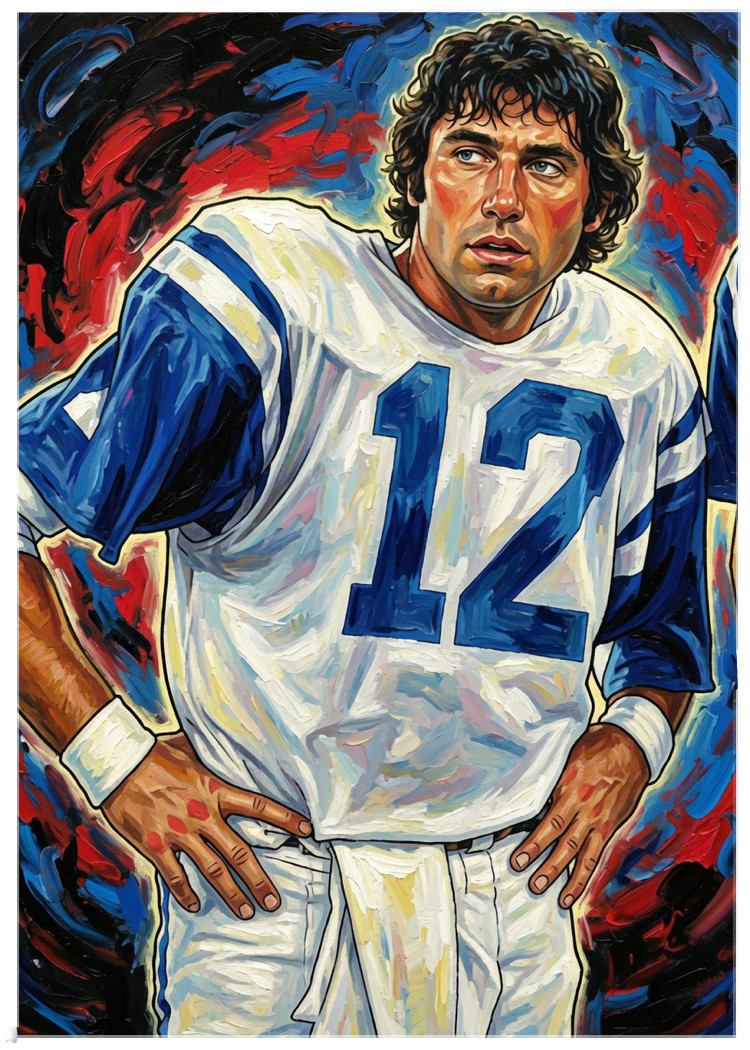 JOE NAMATH * New York Jets * FOOTBALL * Illustrated Art Card * ATC ACEO