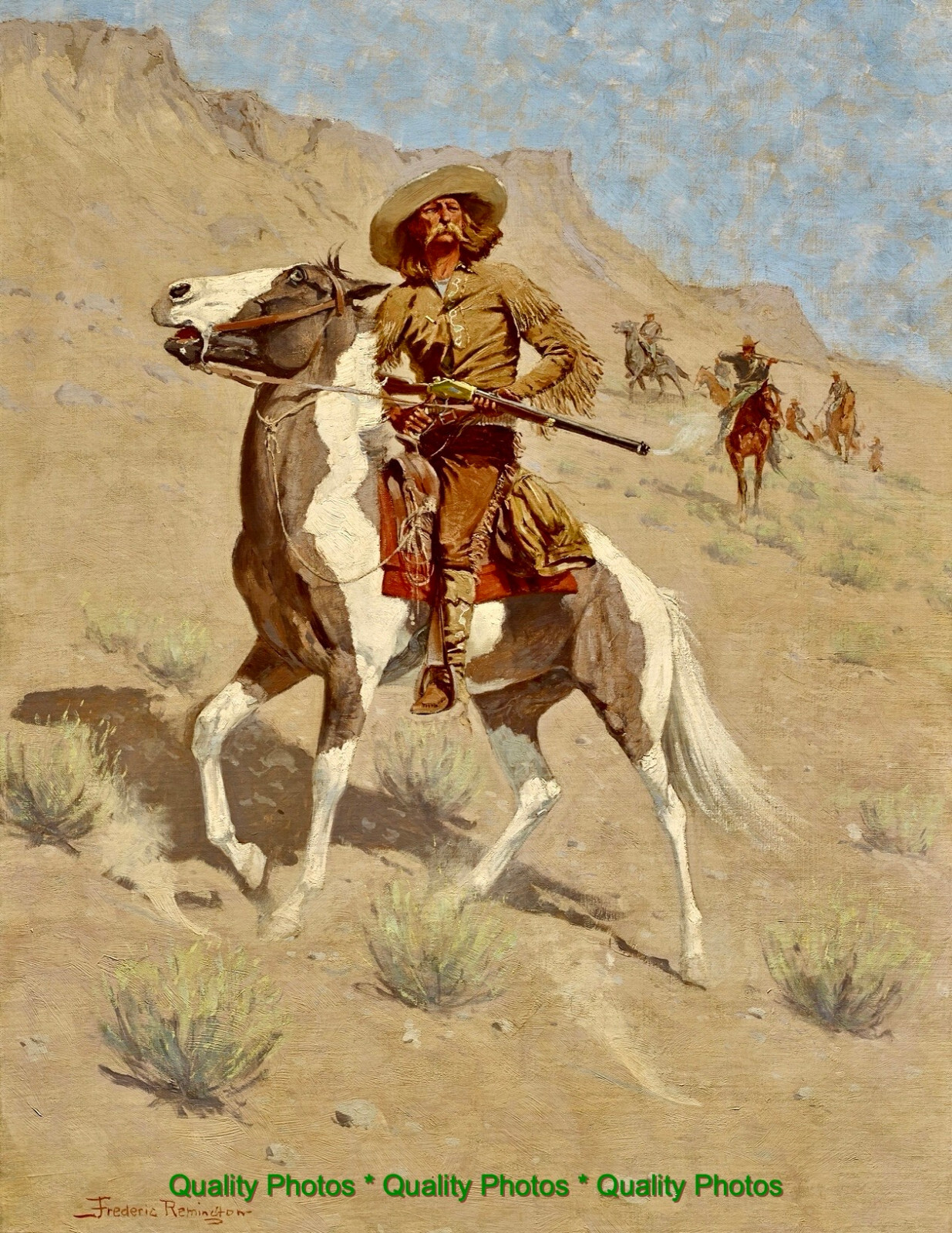 The Scout 8.5×11″ Photo Print Frederic Remington Western Frontier Art Horsaeback