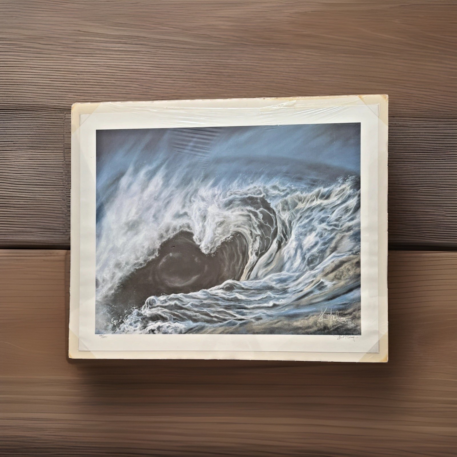 1990 Large Limited Edition “Eye of the Storm” Litho Print by Kim McElroy 59/500