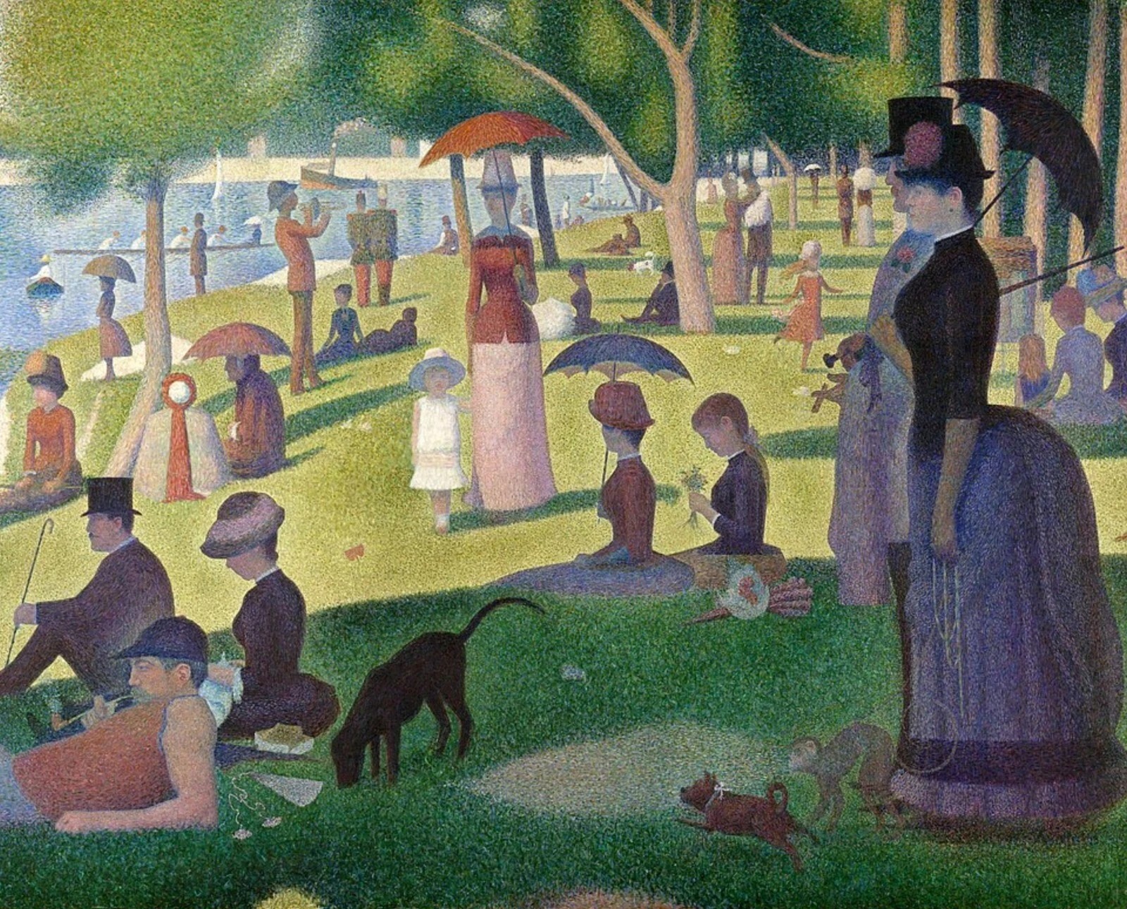 A Sunday on La Grande Jatte (1884) by Georges Seurat 16″X20″ GLOSSY POSTER PRINT