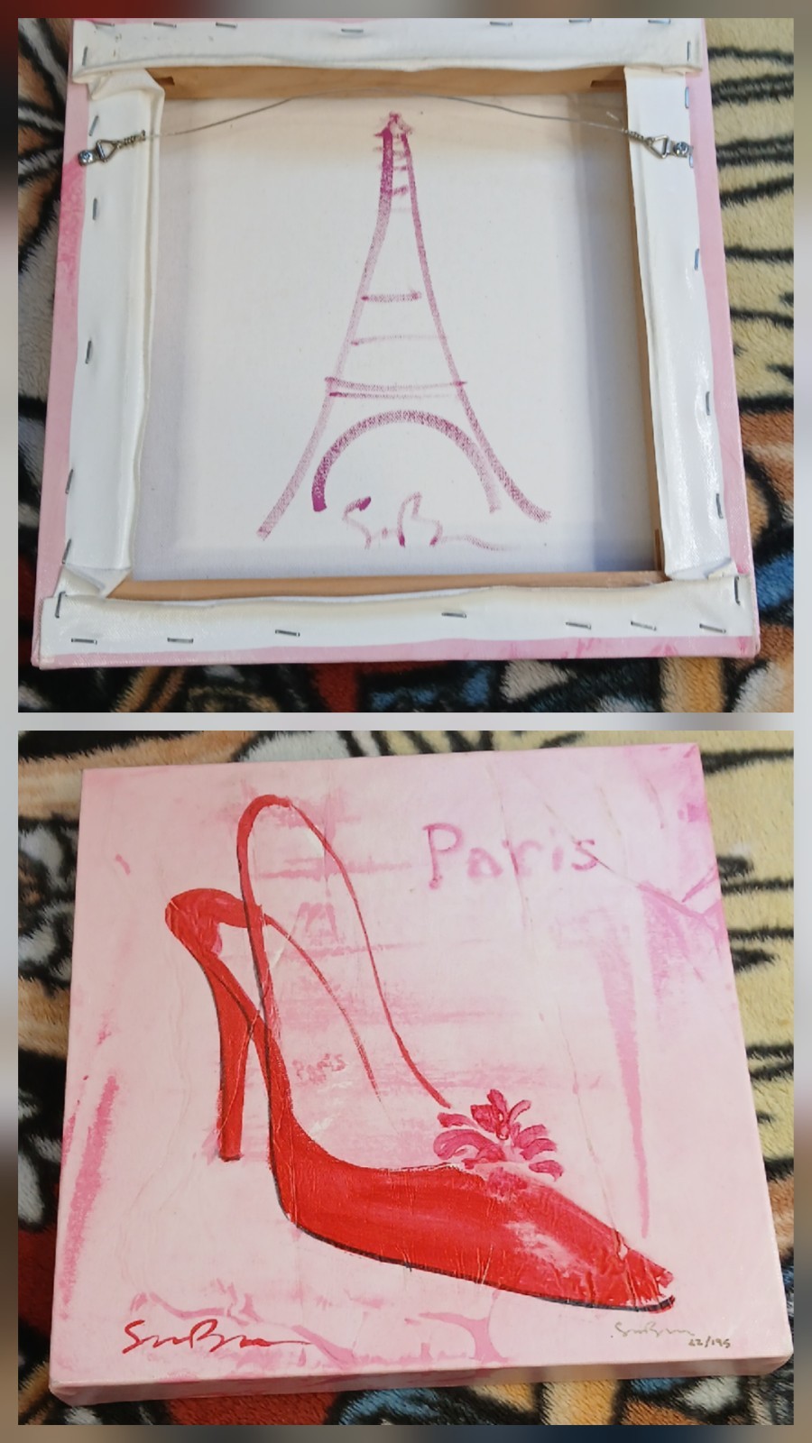 Hand Signed Simon Bull Paris Limited Art Print With Hand Drawing In The Back