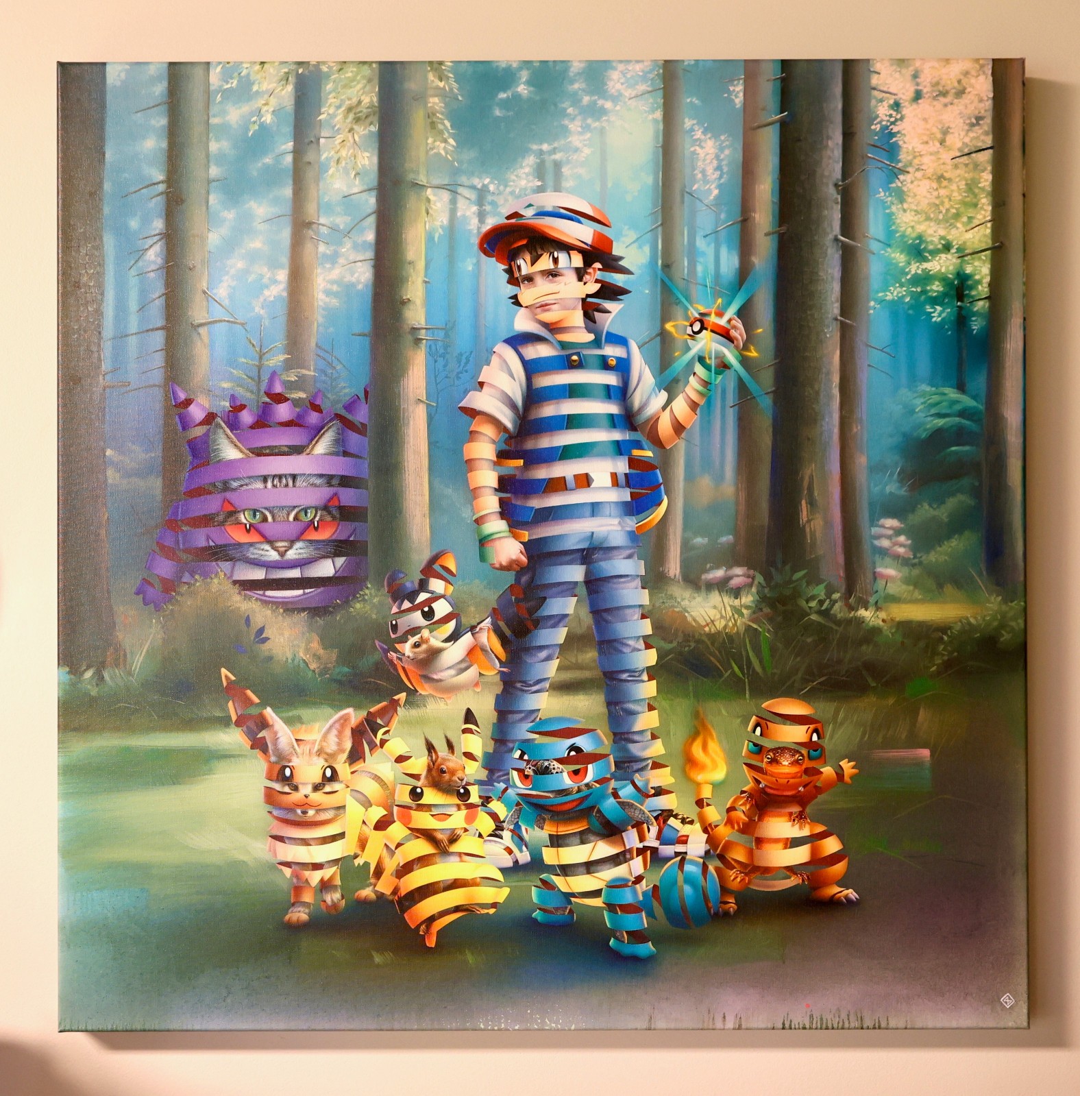 “Viridian Forest” Hand-Embellished Gengar Variant Print on Canvas by Super A 1/1