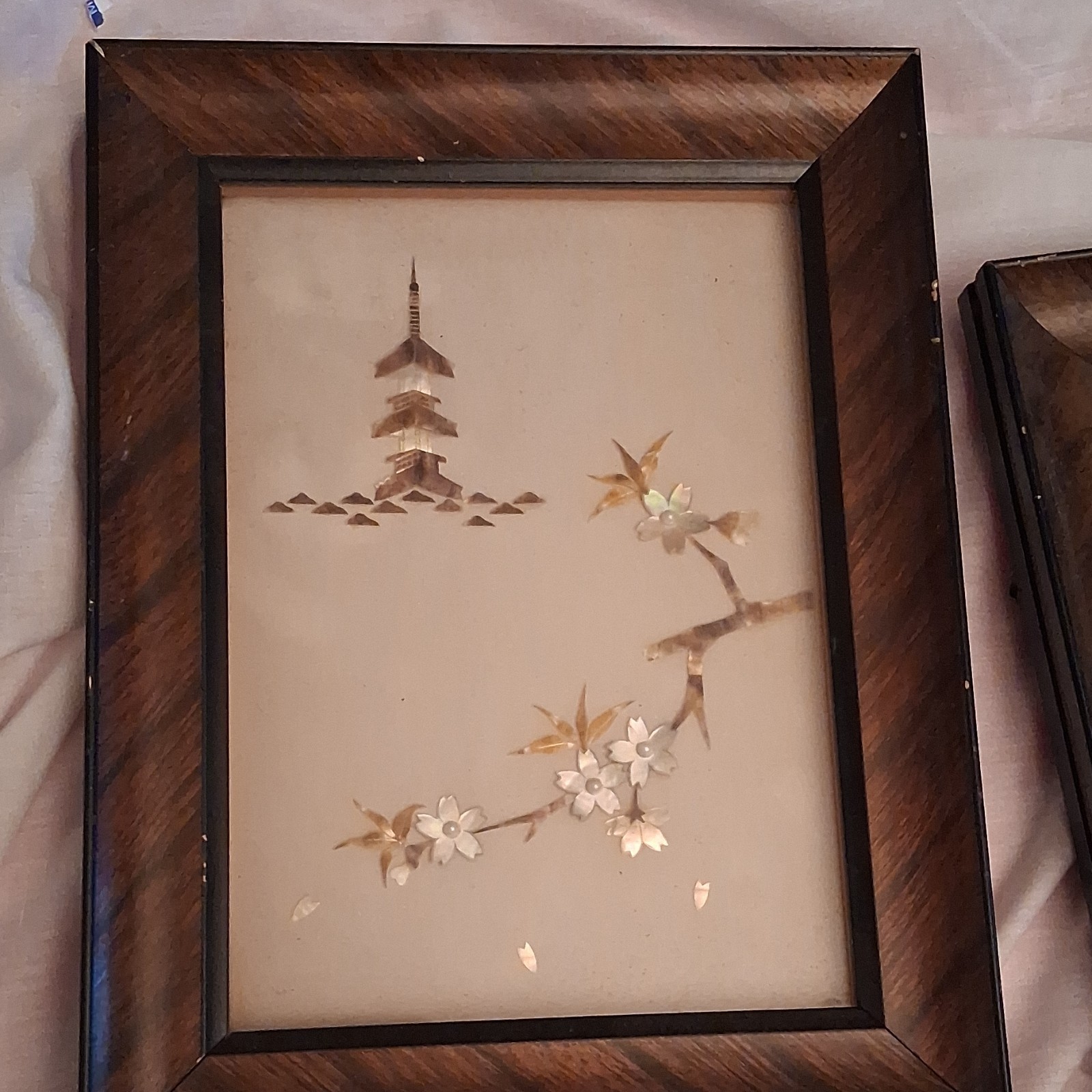 Framed Floral Print Wall Decor, Small Portrait Single Piece Nature Theme