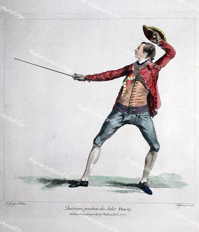 Fencing fencing instructor floret sword Domenico Angelo James Gwyn London
