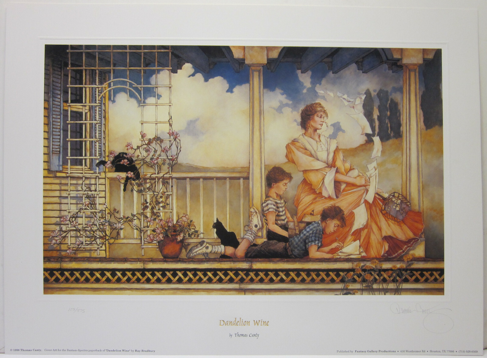Dandelion Wine by Thomas Canty Signed + Numb. Print Ray Bradbury Cover # 129/575