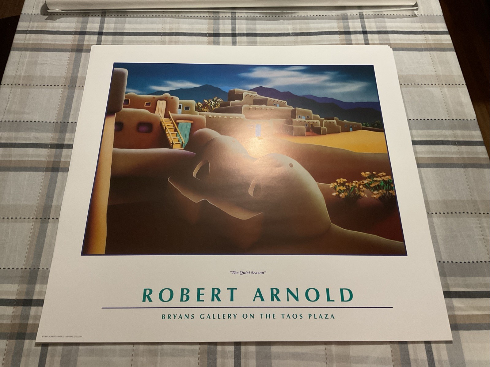 Robert Arnold “The Quiet Season” Print 1997 Bryans Gallery On The Taos Plaza