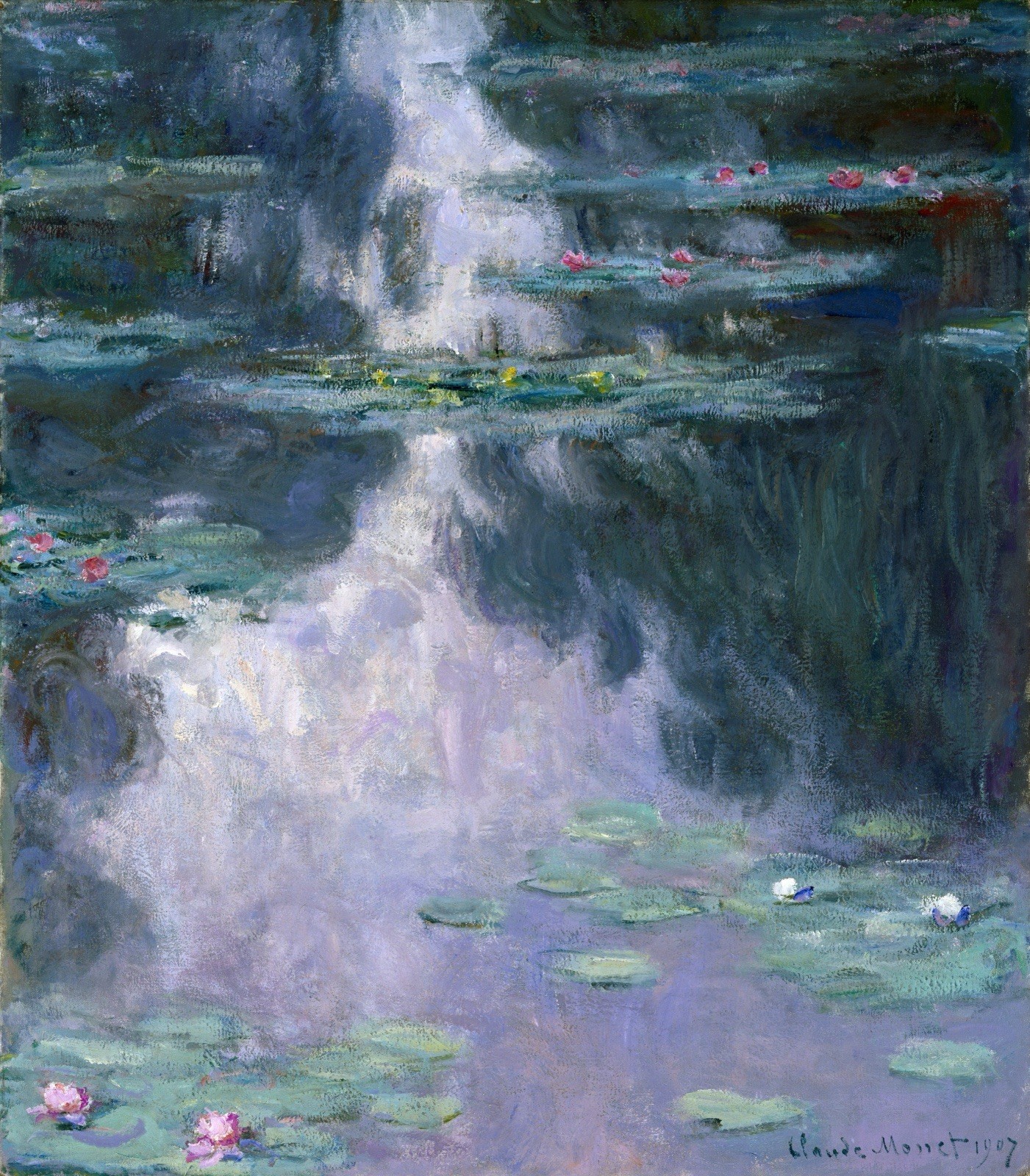 Water Lilies (Nymphéas) 1907, by Claude Monet art painting print