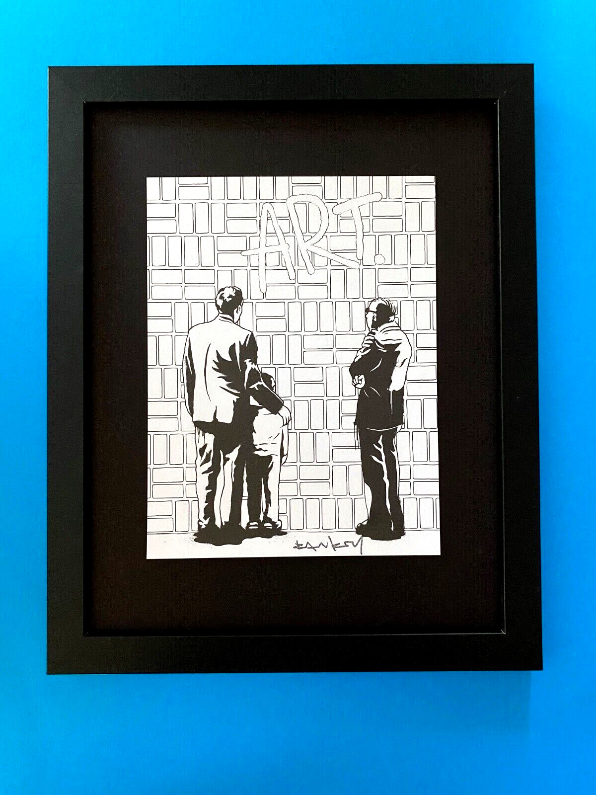 BANKSY + SIGNED GRAFFITI PRINT I’M LOOKING FOR ART WITH NEW FRAME + BUY IT NOW!