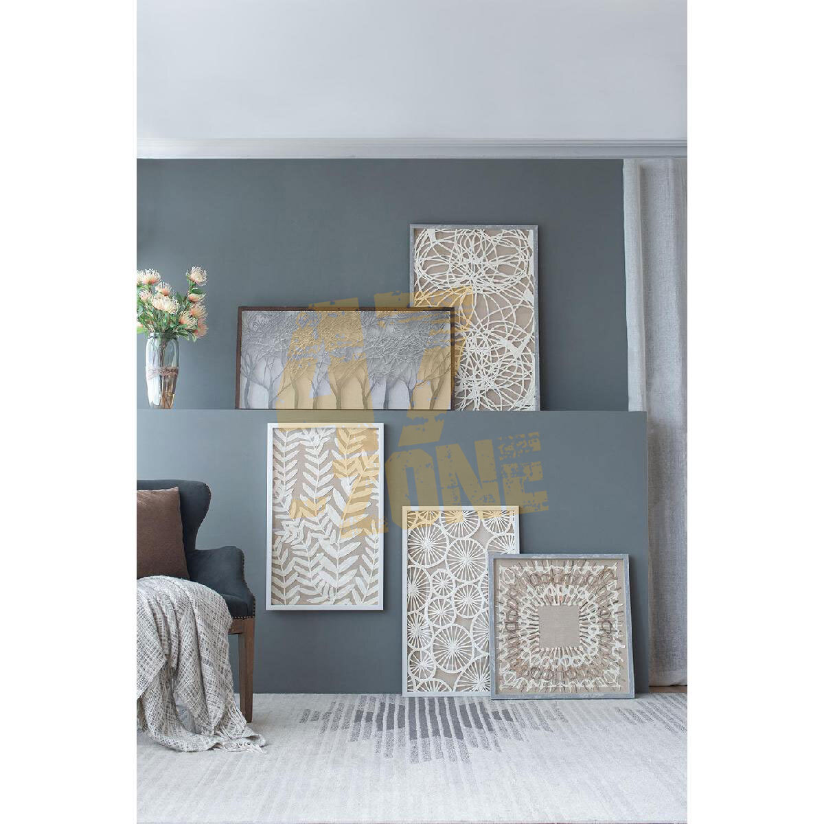 S/2 Shadow Box Wall Decor Art White Indoor Outdoor Living Dining Room