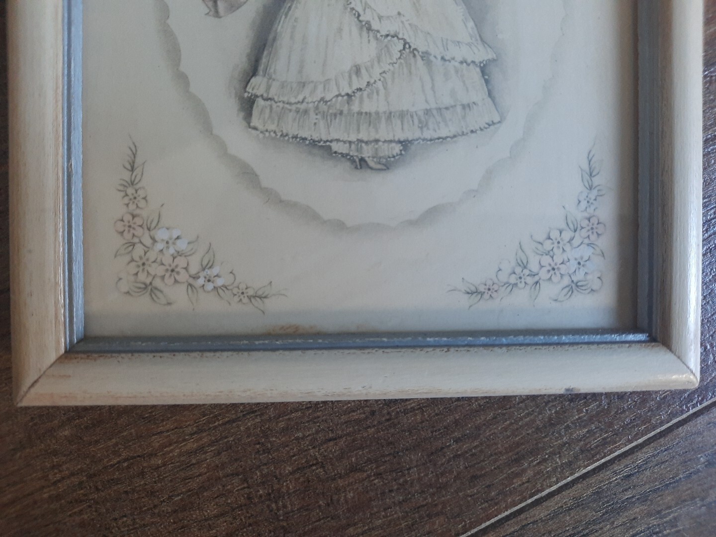 Pair-2 VTG The Buzza Company Craftacres Small Art Prints Framed Victorian Lady