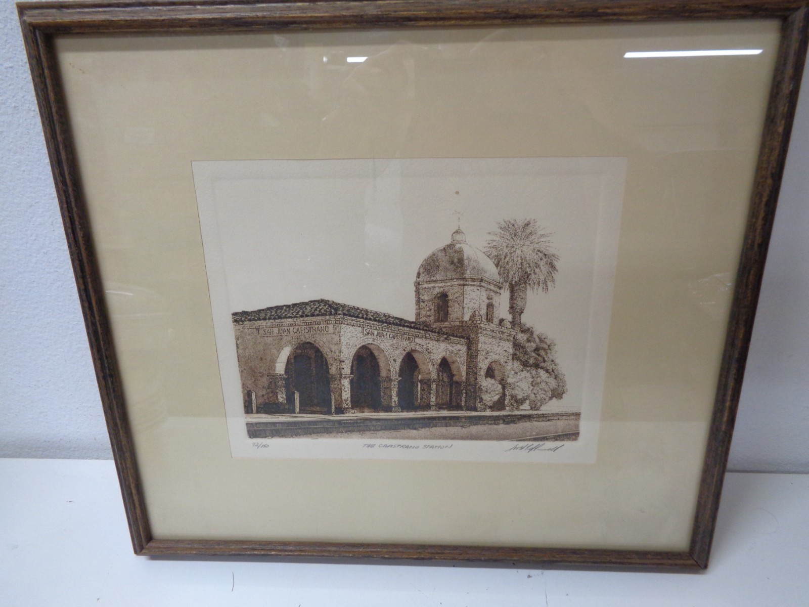Scott Fitzgerald The Capistrano Station Etching Print Signed