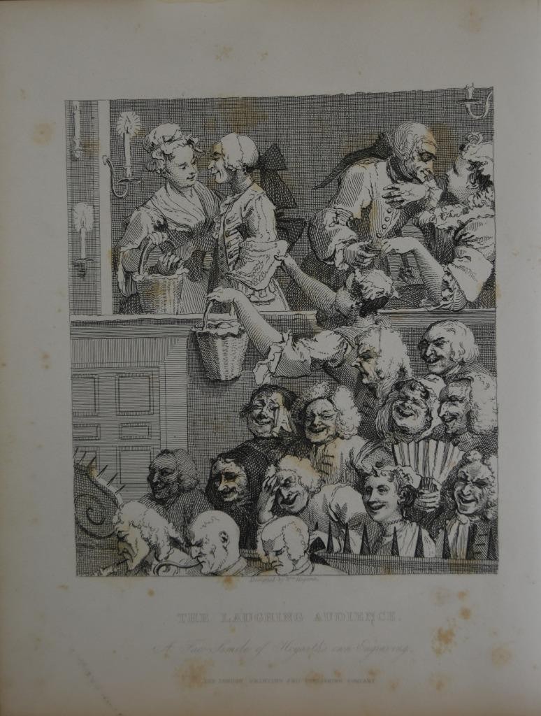 Antique Art William Hogarth The Laughing Audience Caricature Engraving 1850