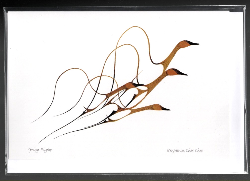 Spring Flight by Ojibway Woodlands : Benjamin Chee Chee – New 6″ x 9″ Art Card