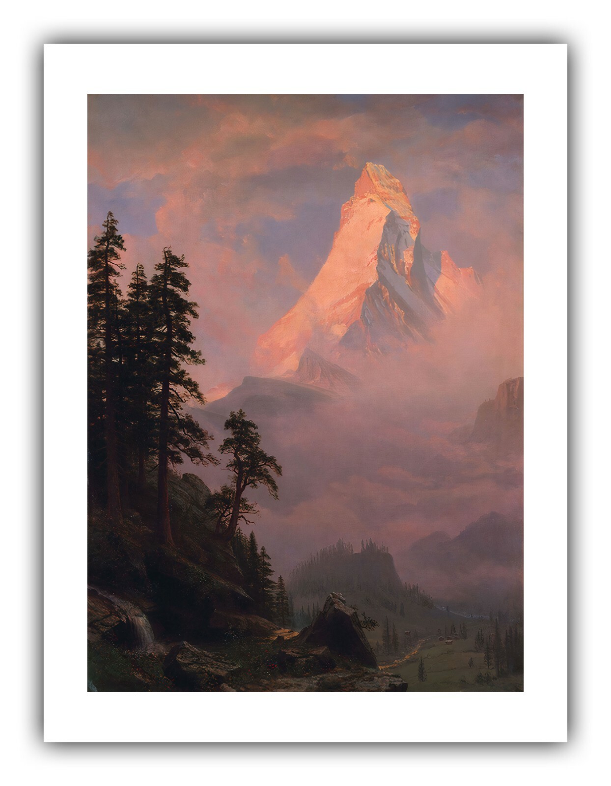 Albert Bierstadt : “Sunrise on the Matterhorn” — Giclee Fine Art Print