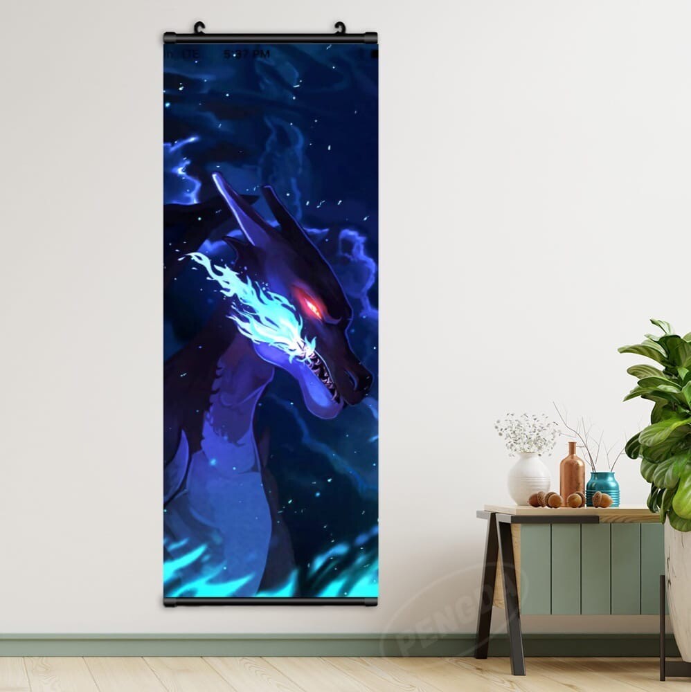 Charizard Canvas scroll style art home decor wall art