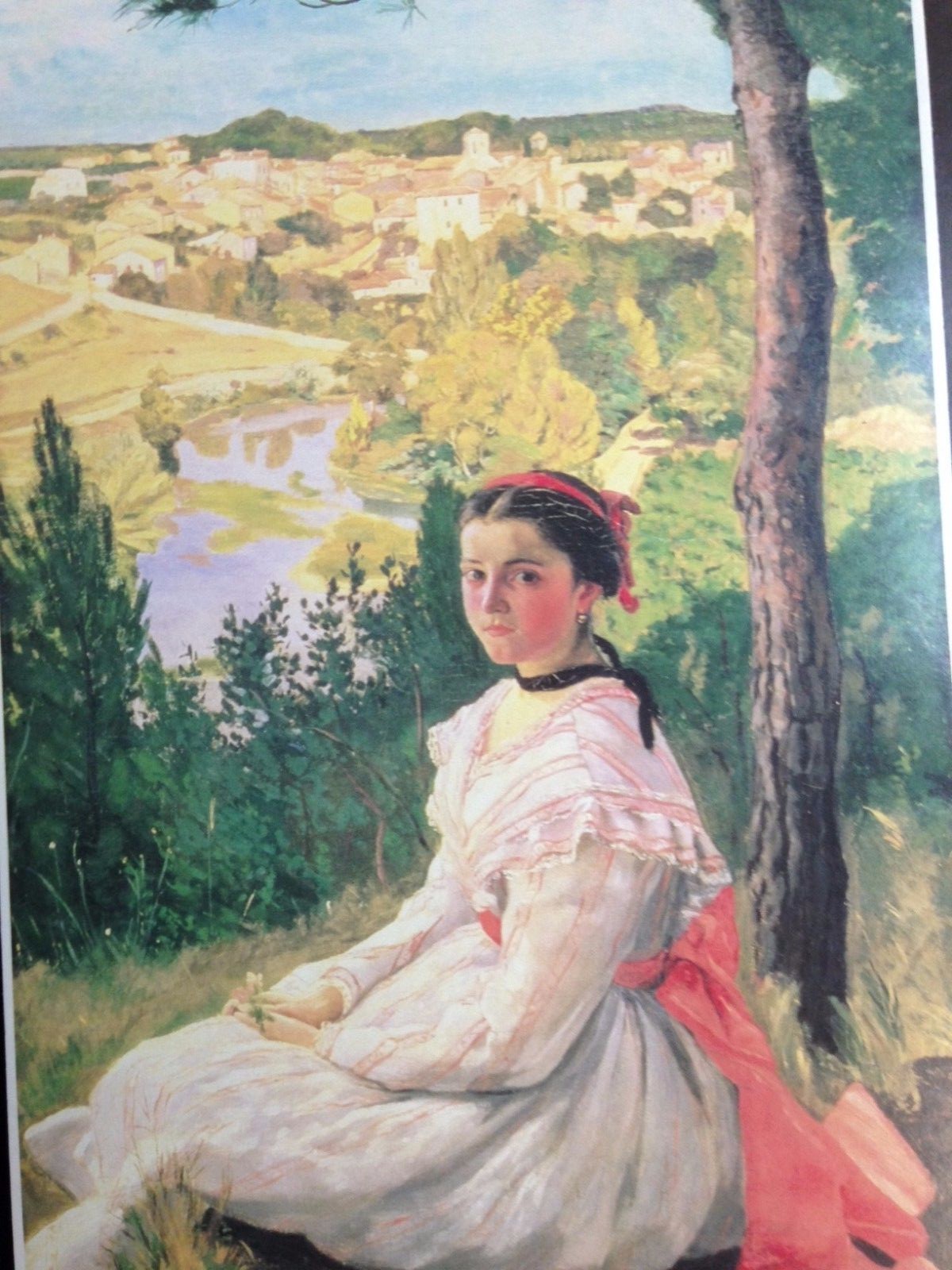 Village of Castlenau(Rare Mini Print) By Frederic Bazille