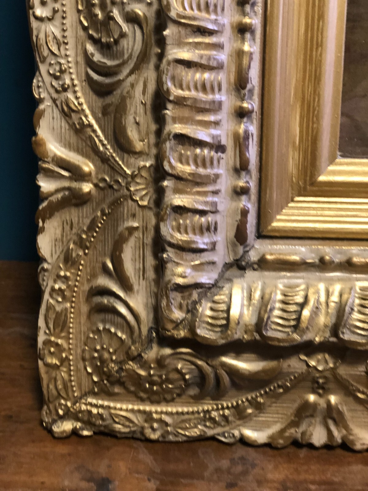 Large Victorian Mischievous Kittens Carl Reichert Lithograph In Gilded Frame