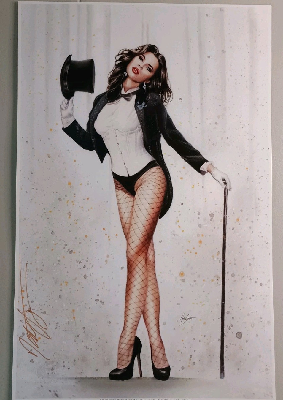 Zatanna Bombshell Signed Print Natali Sanders w/coa 11″x17″