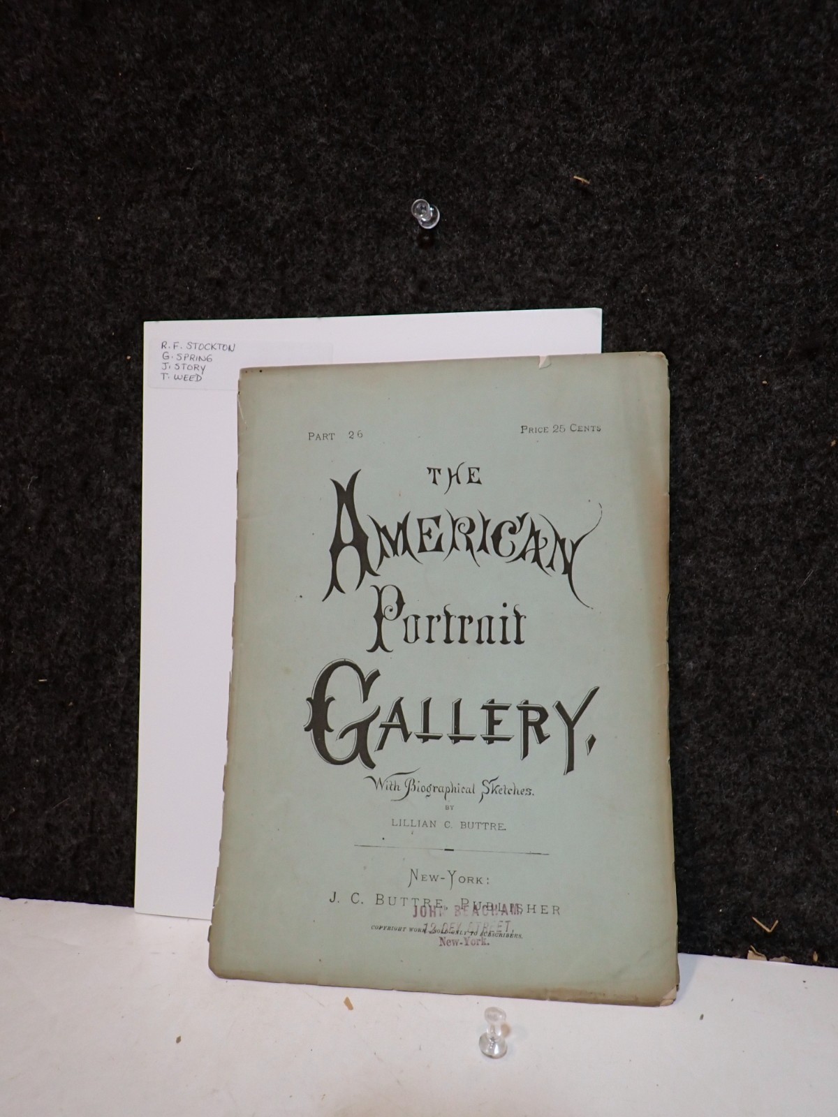 1870’s The American Portrait Gallery 4 ENGRAVINGS published by J. C. Buttre 26