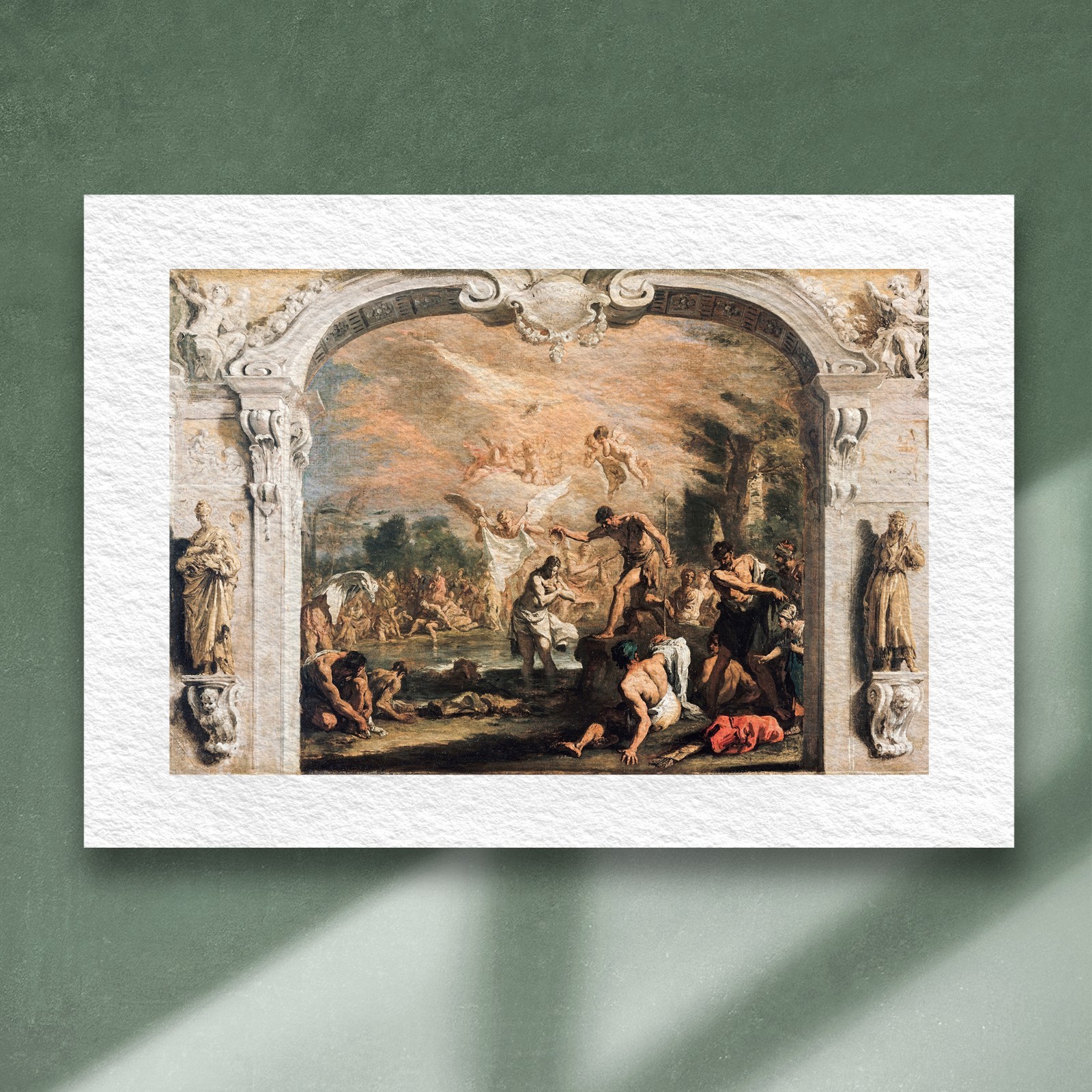 Sebastiano Ricci Baptism of Christ Art Print Baroque Religious 310gsm Wall Art