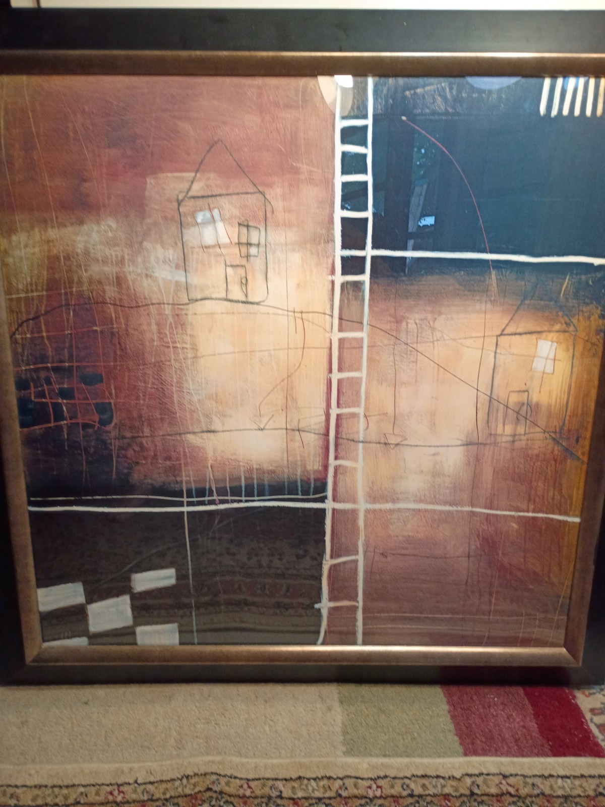 🎨 Anke Schofield Ladder of Life Lithograph Framed 37.5 x 37.5