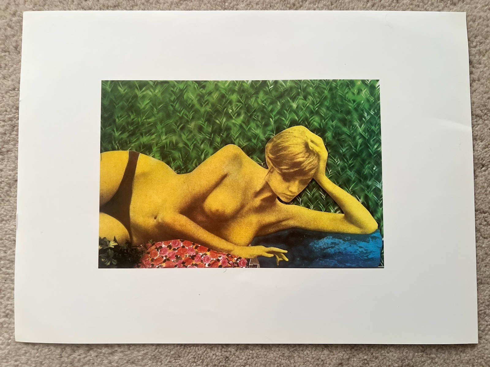 Martial Raysse Pop Art Print Simple Quiet Painting 60s 1965 FreePost UK 23X30 cm
