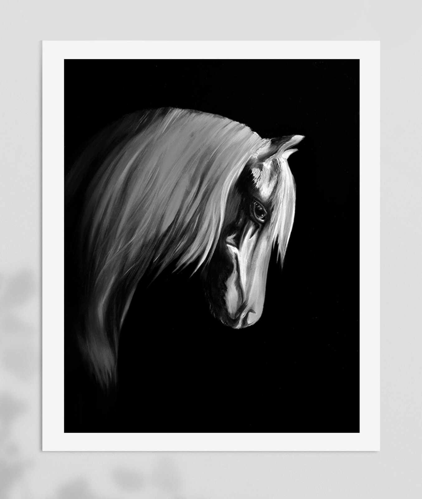 Wall Art Print/Picture HORSE decor Velour Fine Art Matte Paper 12 x 10″