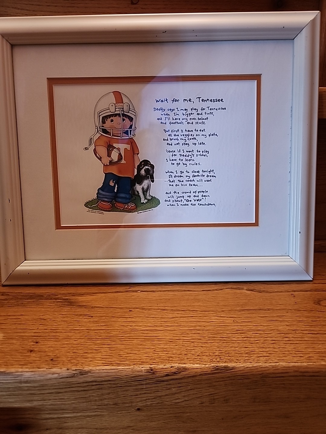 11×14 Wait for Me Tennessee Volunteers Framed Picture