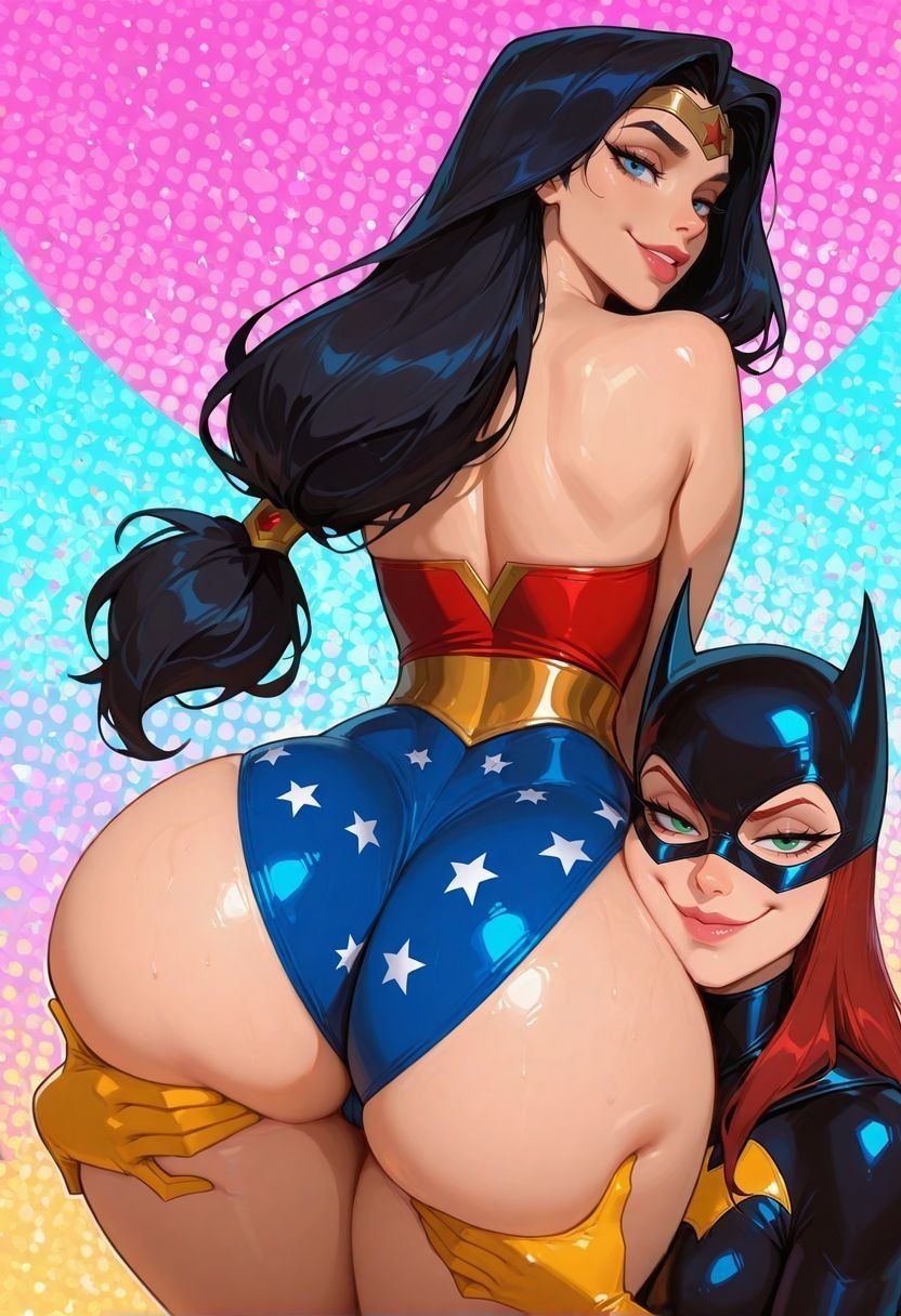 WONDER WOMAN x BAT GIRL Waifu Goddess High Quality Fine Glossy Print 4 x 6